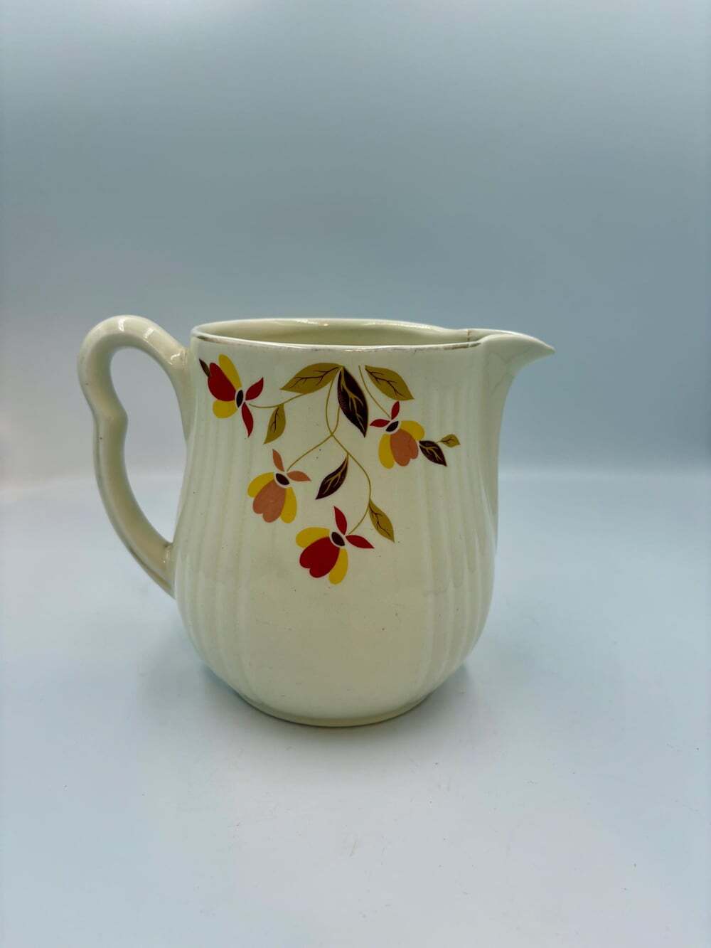 Vintage Hall's Autumn Leaf Pitcher | Jewel Tea Mary Dunbar Milk/Water Pitcher |